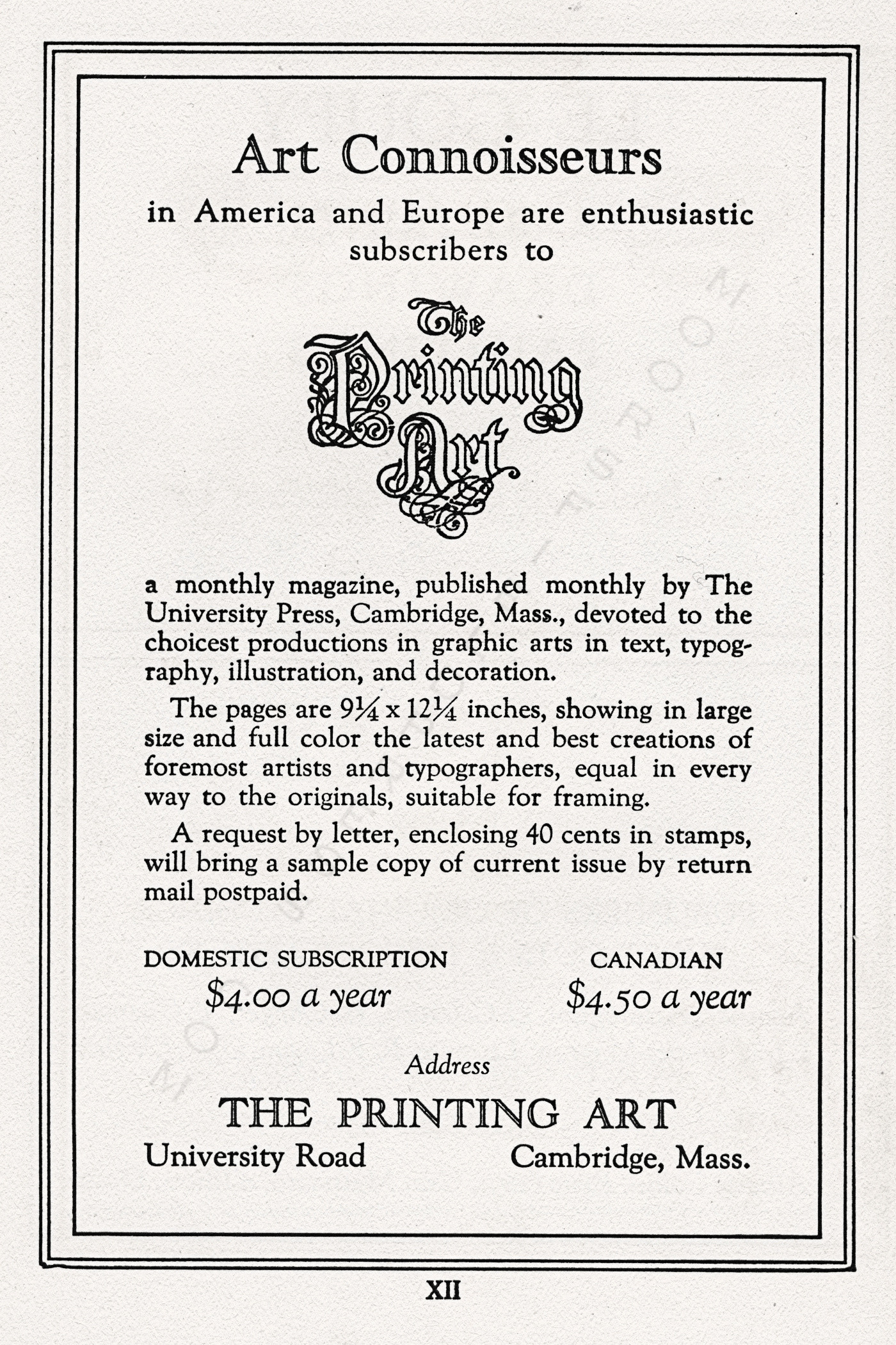 The Print
                      Connoisseur by Winfred Porter Truesdell printed by
                      the Moorsfield Press-January 1925