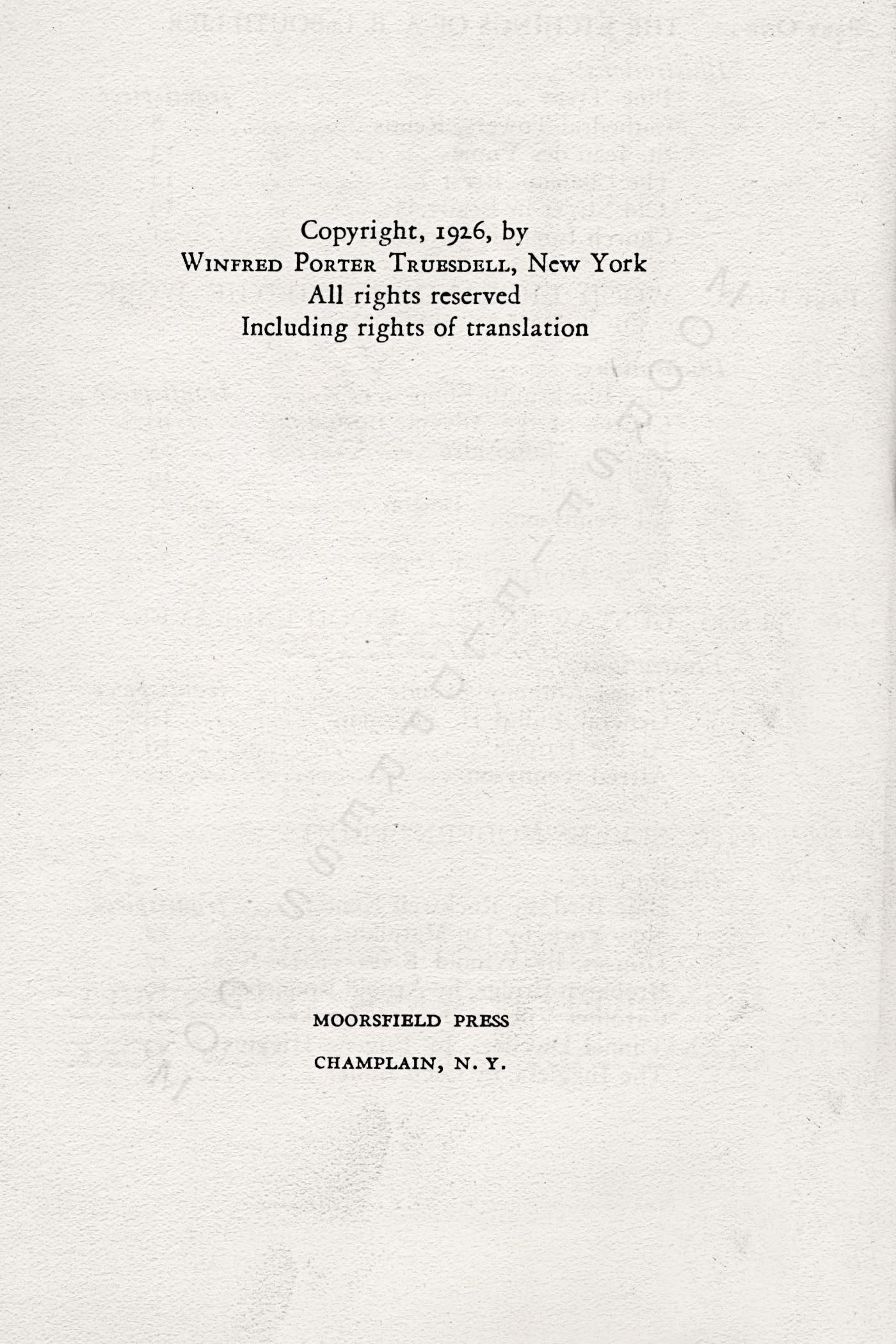 The
                          Print Connoisseur by Winfred Porter Truesdell
                          printed by the Moorsfield Press-January 1926