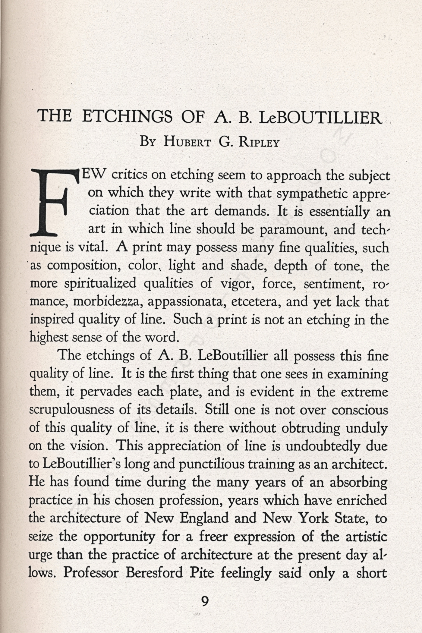 The
                          Print Connoisseur by Winfred Porter Truesdell
                          printed by the Moorsfield Press-January 1926