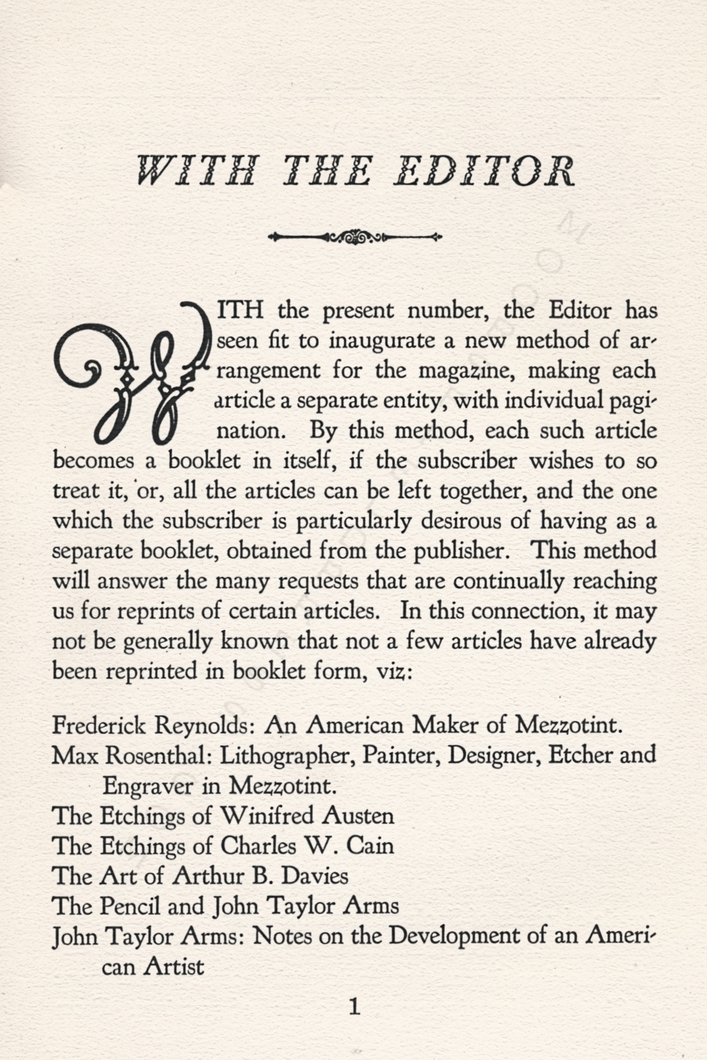 The
                          Print Connoisseur by Winfred Porter Truesdell
                          printed by the Moorsfield Press-January 1926