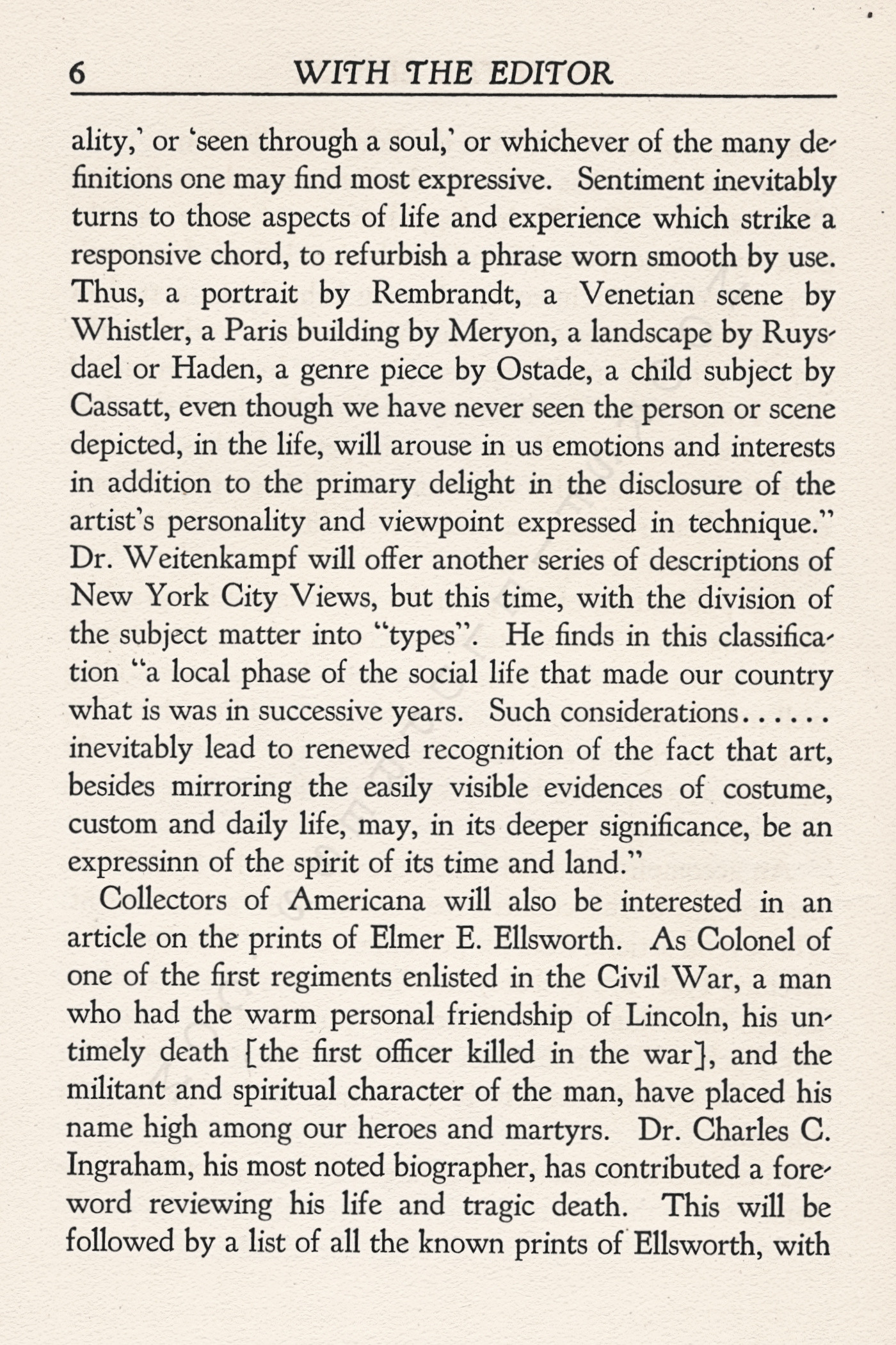 The
                          Print Connoisseur by Winfred Porter Truesdell
                          printed by the Moorsfield Press-January 1926