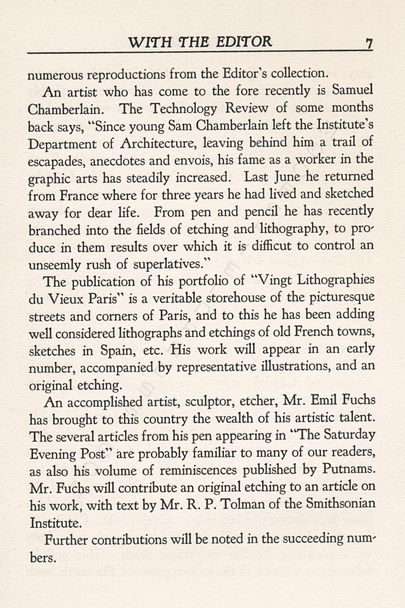 The
                          Print Connoisseur by Winfred Porter Truesdell
                          printed by the Moorsfield Press-January 1926