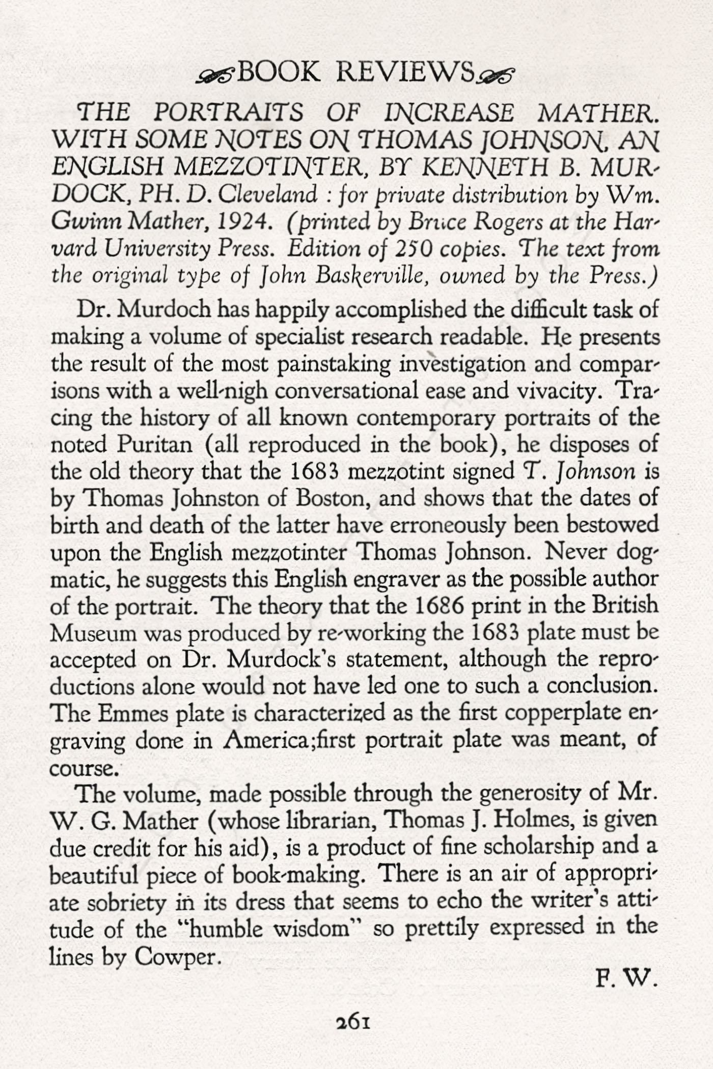 The Print
                      Connoisseur by Winfred Porter Truesdell printed by
                      the Moorsfield Press-July 1925