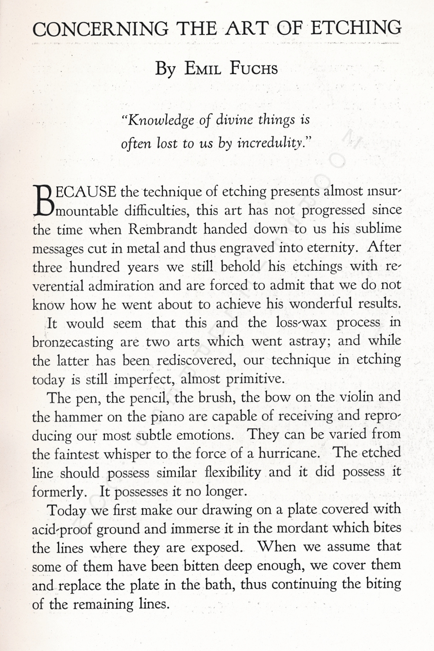 The Print
                      Connoisseur by Winfred Porter Truesdell printed by
                      the Moorsfield Press-July 1926