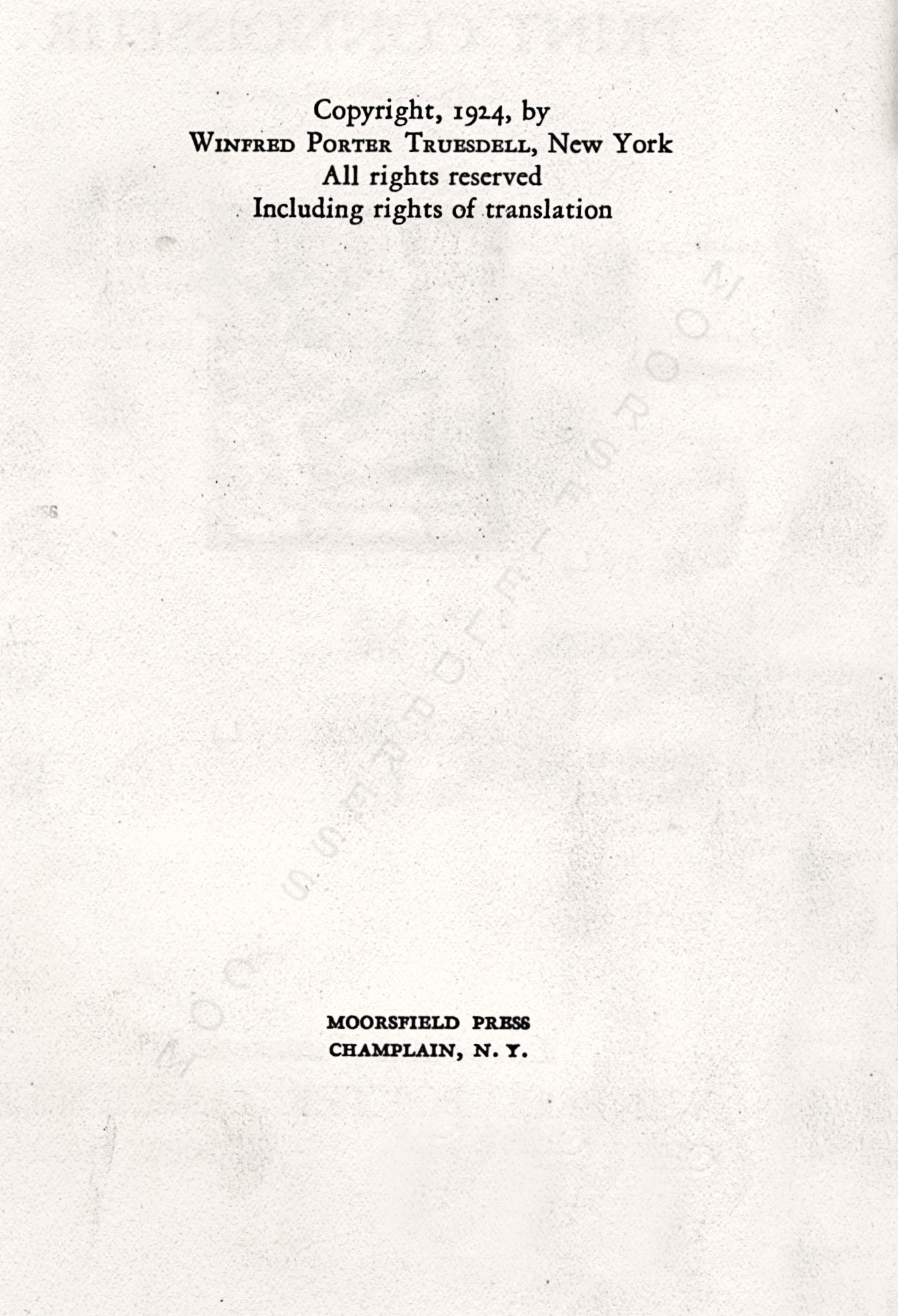 The Print
                      Connoisseur by Winfred Porter Truesdell printed by
                      the Moorsfield Press-October 1924