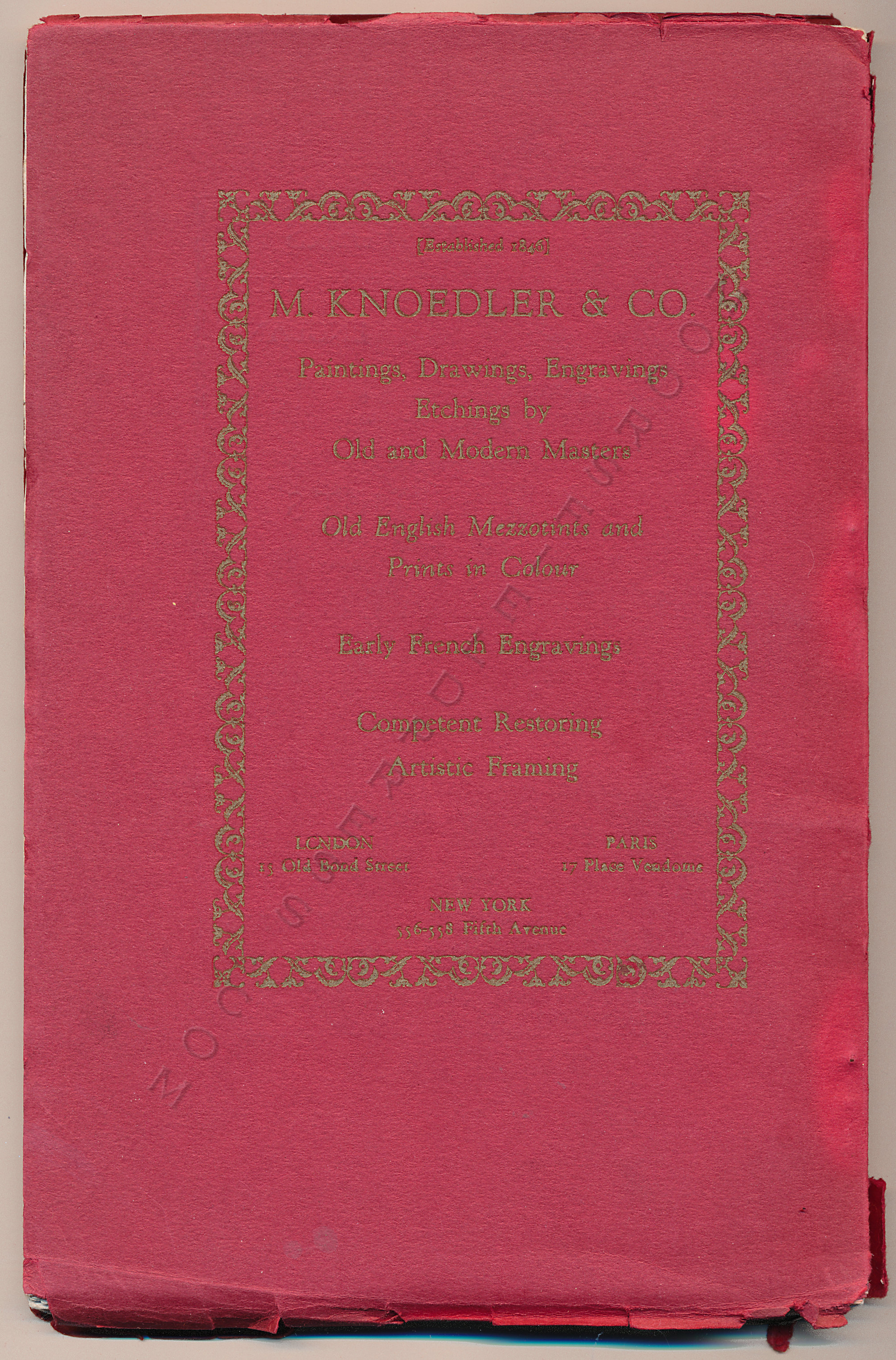 The Print
                      Connoisseur by Winfred Porter Truesdell printed by
                      the Moorsfield Press-April 1924