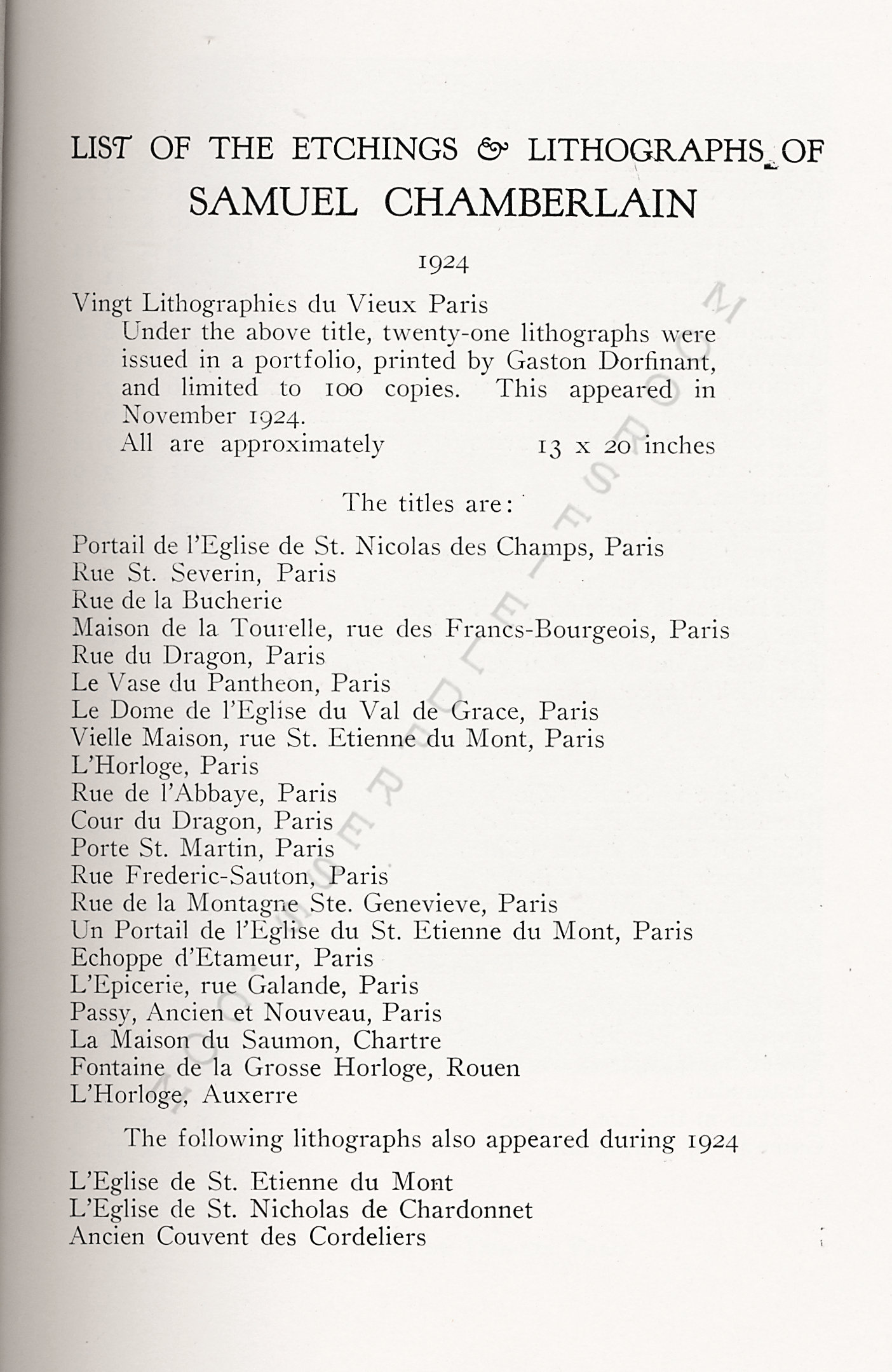 The Print
                      Connoisseur by Winfred Porter Truesdell printed by
                      the Moorsfield Press-April 1926