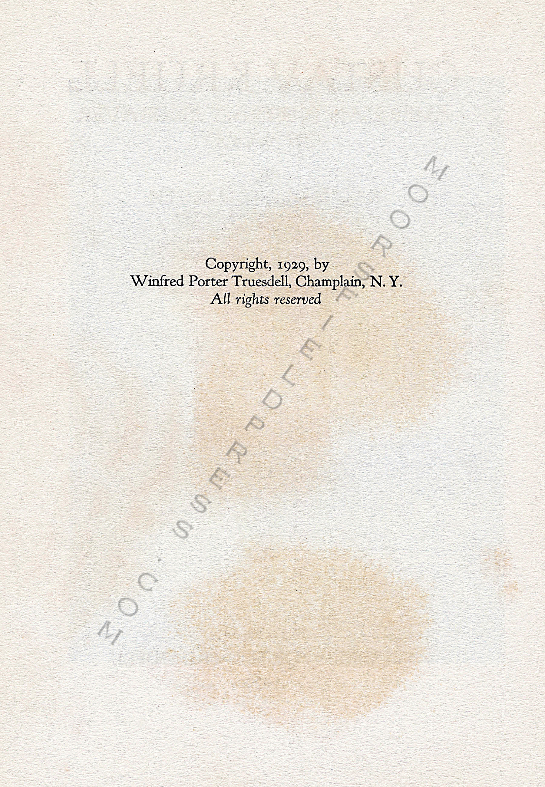 Winfred
                      Porter Truesdell and his Printed Books by the
                      Troutsdale Press