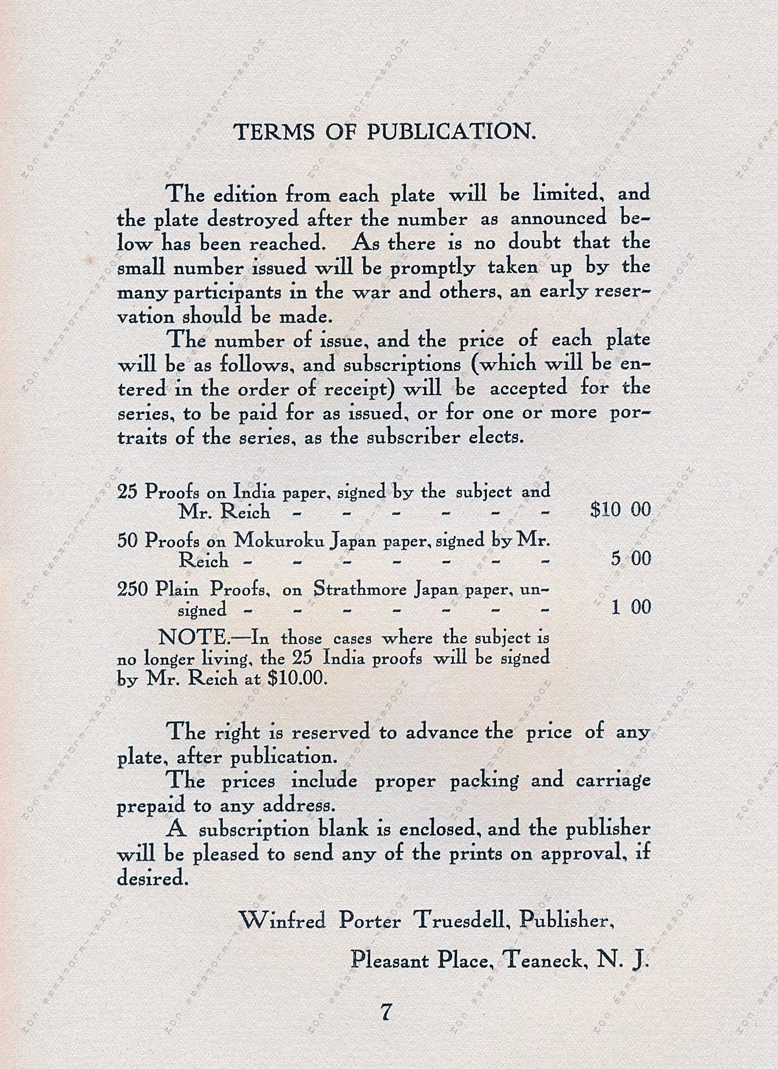 Winfred
                      Porter Truesdell and his Printed Books by the
                      Troutsdale Press