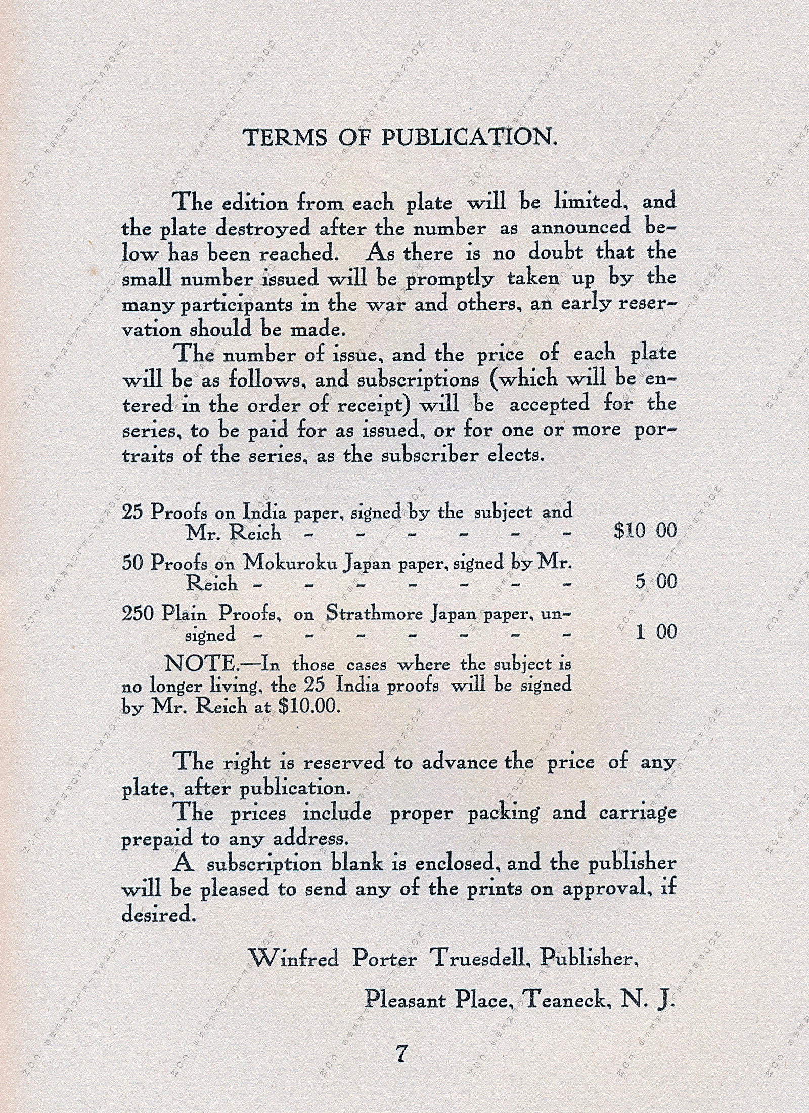 Winfred
                      Porter Truesdell and his Printed Books by the
                      Troutsdale Press