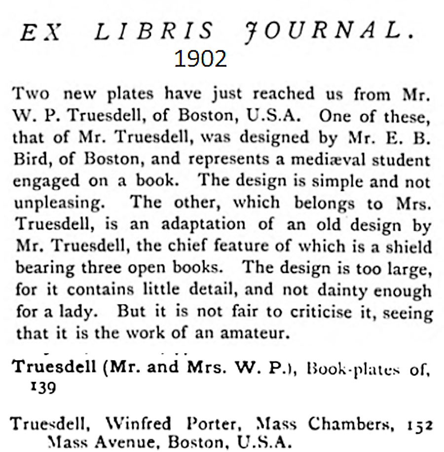 winfred
                      porter truesdell publications noted in books