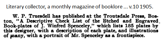 winfred
                      porter truesdell publications noted in books